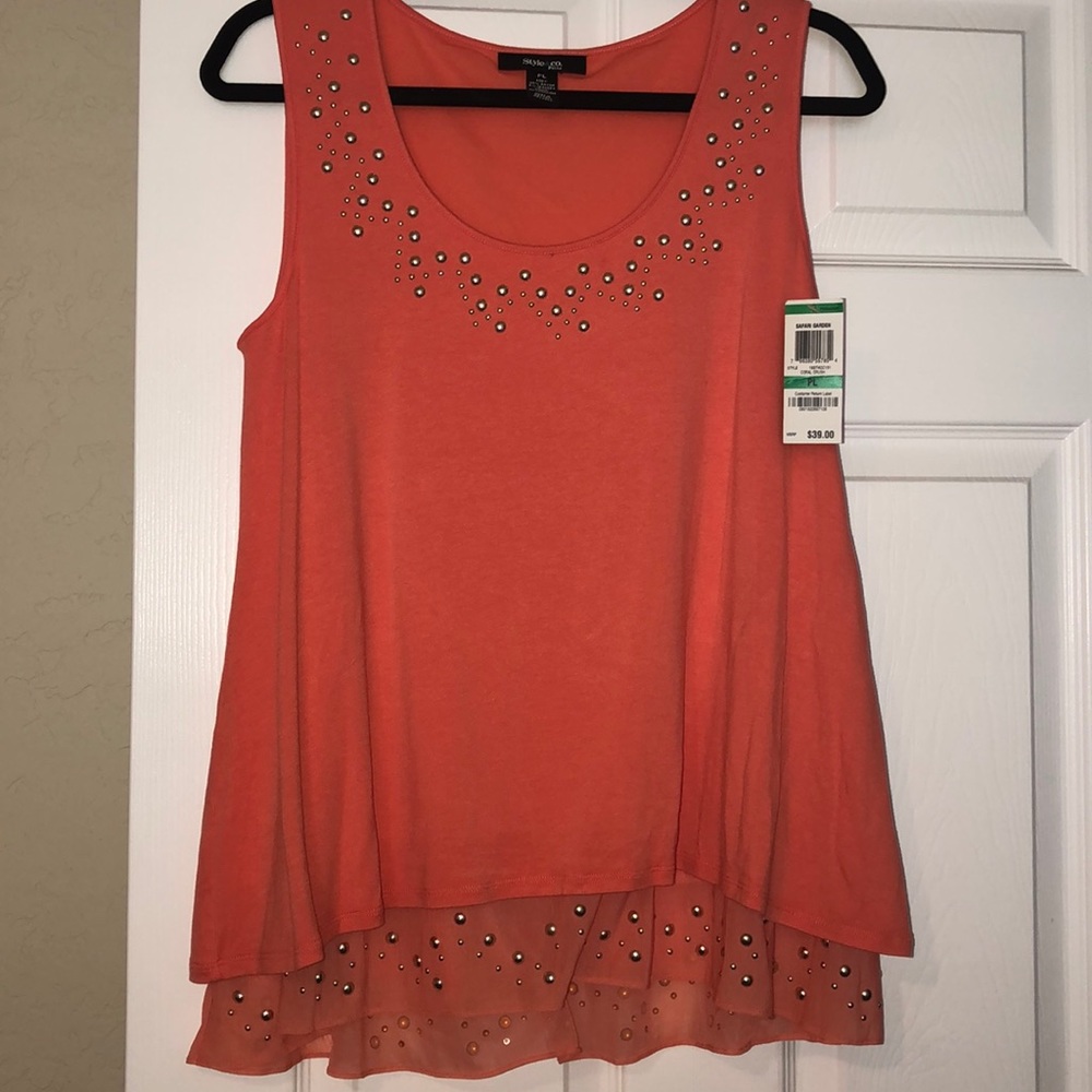 Orange bling top